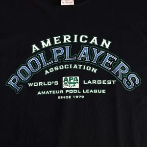 APA ~ American Pool Association ~ National Billiards Pool League ~ T-Shirt 2XL !